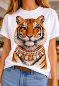 Jeweled Collar Tiger Graphic Tee