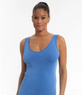Reversible Curvy Tank- Chambray