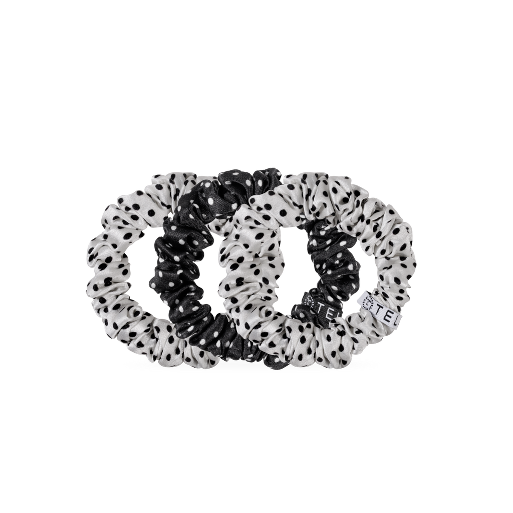 Polka Dot Party Small Silk Scrunchie