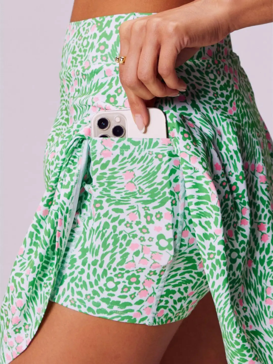 Floral Print Athletic Tennis Skort