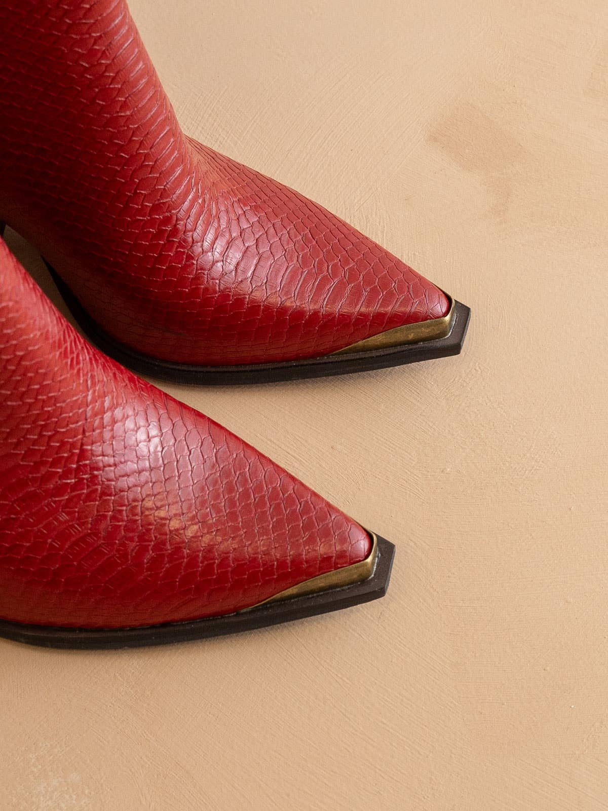 The Frankie Red Pointed Toe Bootie