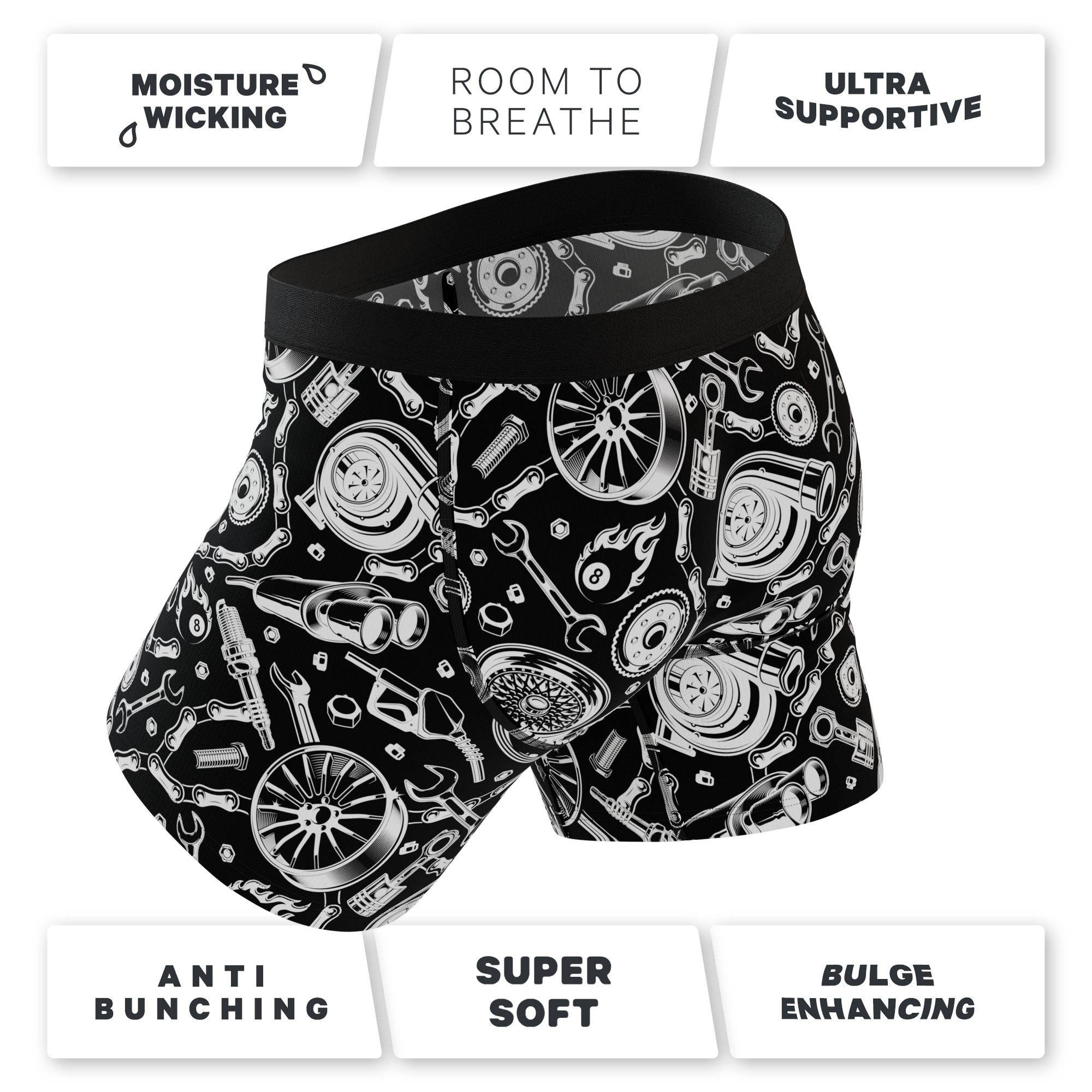 The Gear Head | Stick Shift Ball Hammock® Pouch Underwear With Fly