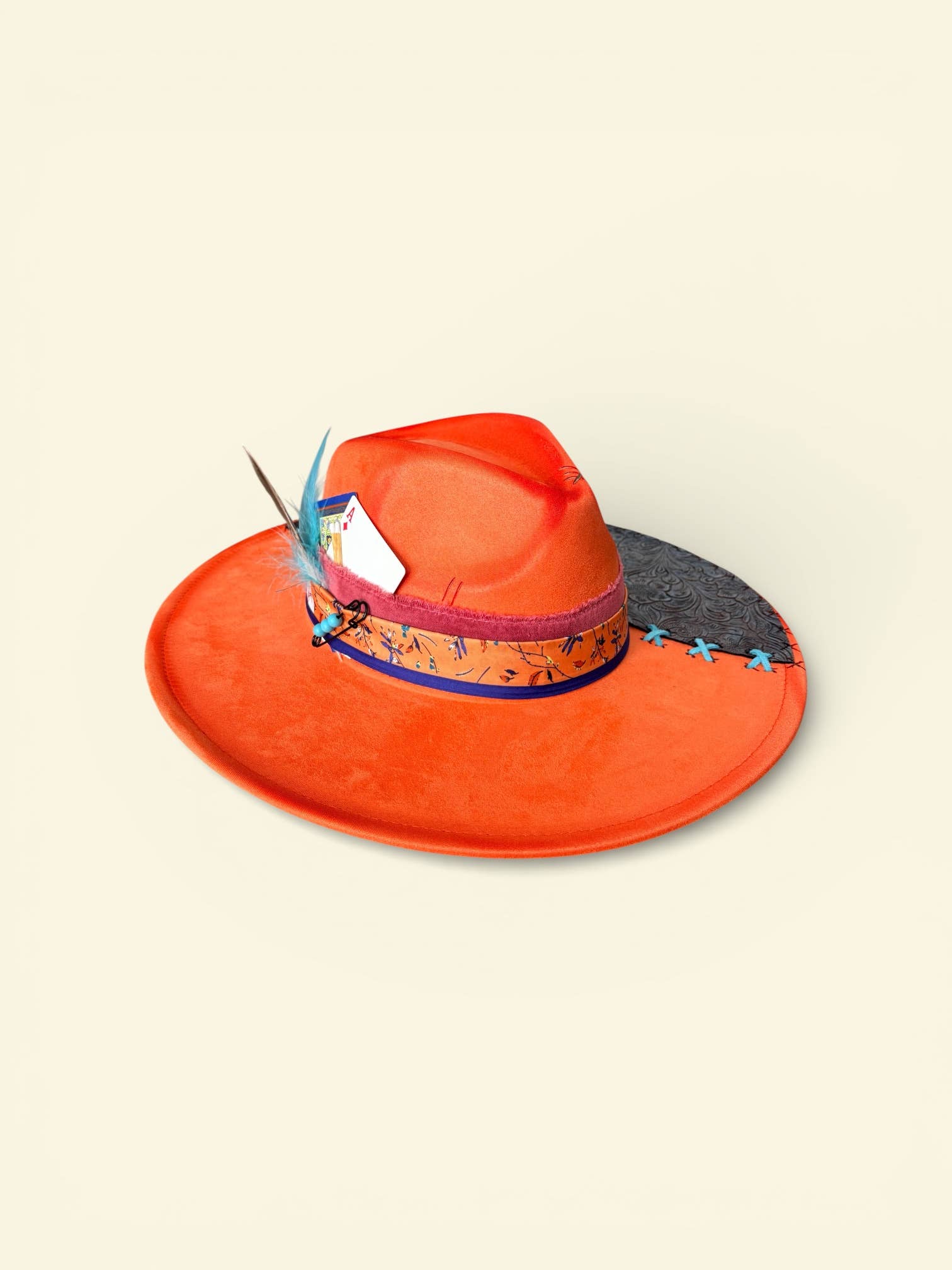 Wild Hearts Rancher Hat Tooled Leather Brim