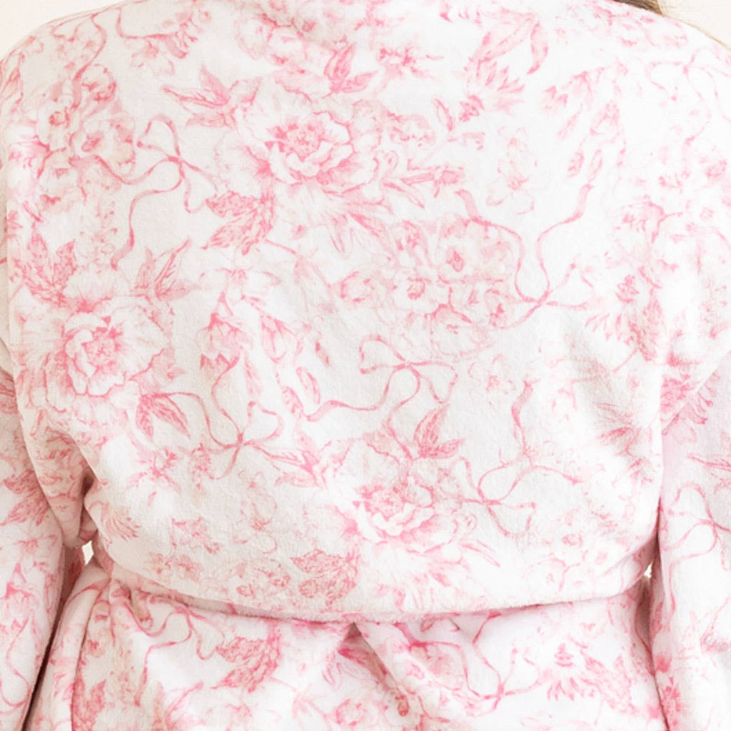 Floral Robe- Pink/White