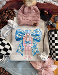 Nutcracker Bow Sweatshirt- Grey