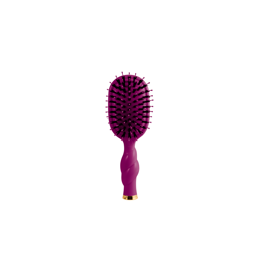 Mini Boar Bristle Hair Brush- Mulberry