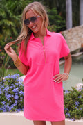 Textured Zipper Dress