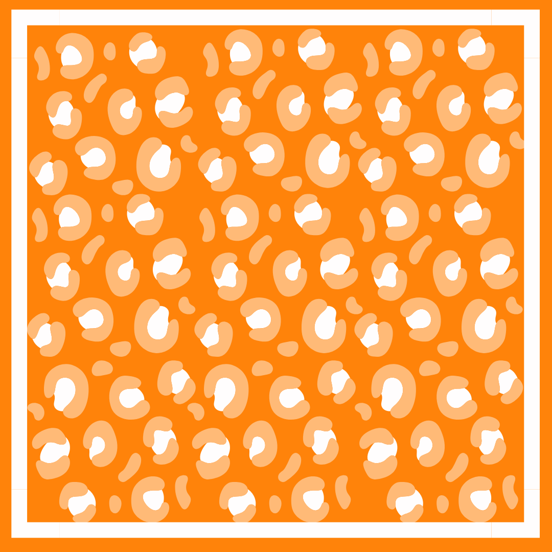 Gameday Bandana Scarf- Orange/White