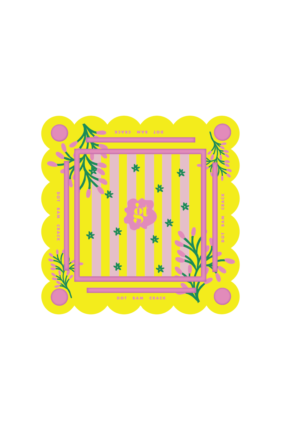 Floating Mahjong Tile Mat- Yellow