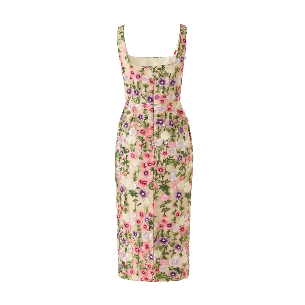 Floral Embroidered Midi Dress