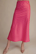 Midi Skirt- Red/Pink