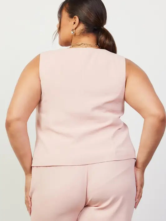 Plus Size Recycled Button Down Vest