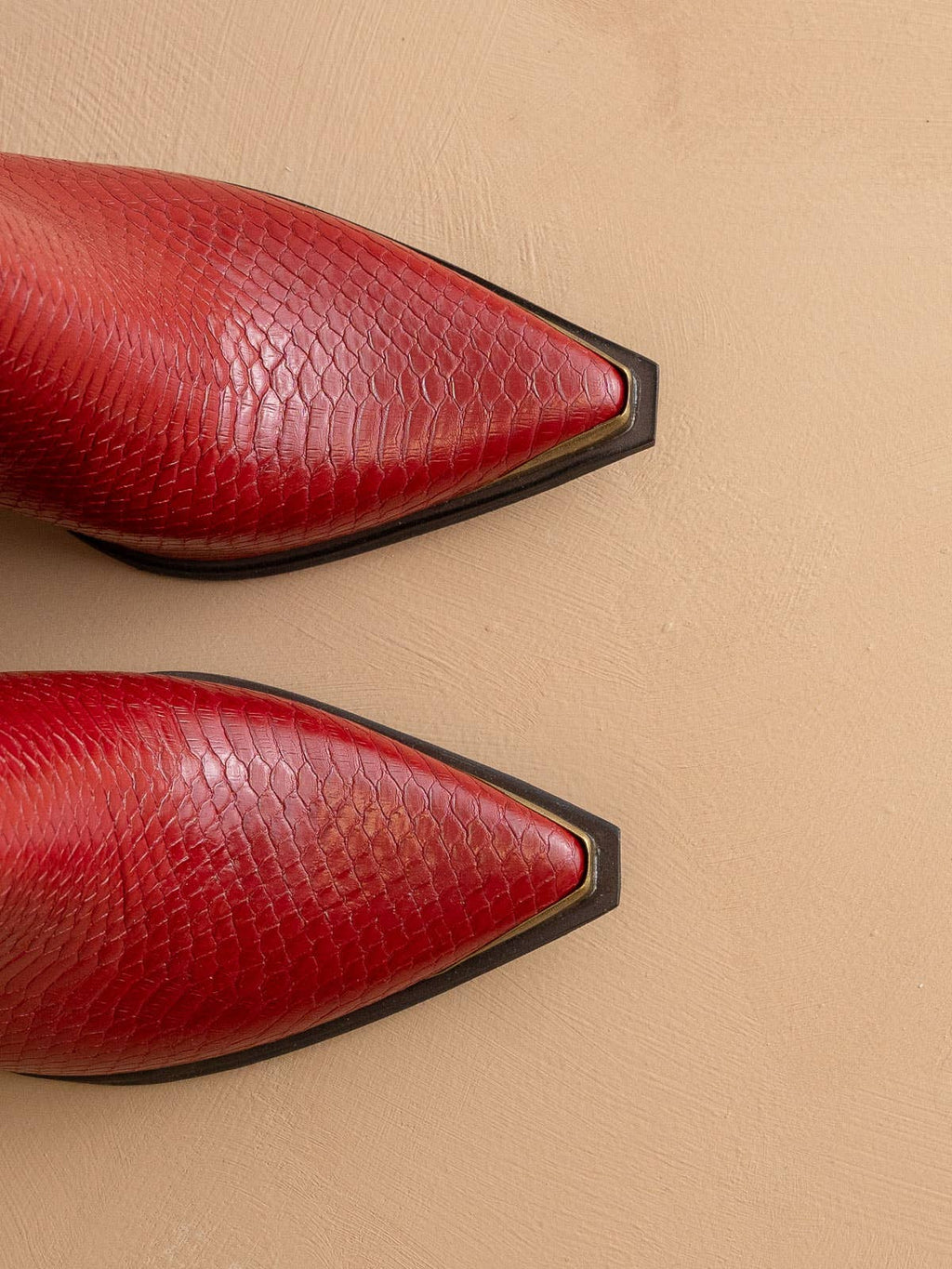 The Frankie Red Pointed Toe Bootie