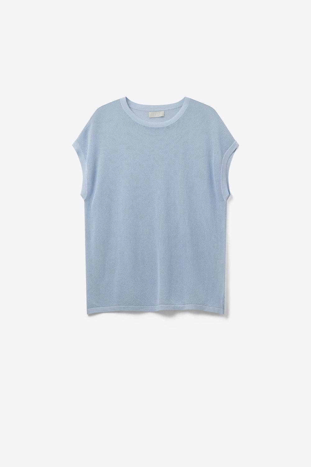 Grid Knit Sweater- Blue