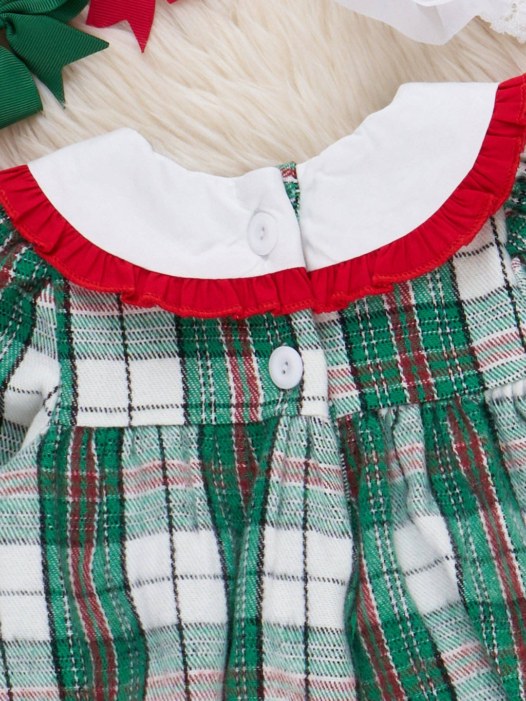 Christmas Bubble Outfit- Green/White