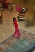 Fringe Sleeveless Maxi Dress- Red/Pink