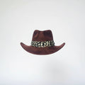 Chocolate Suede Cowboy Hat with Feather