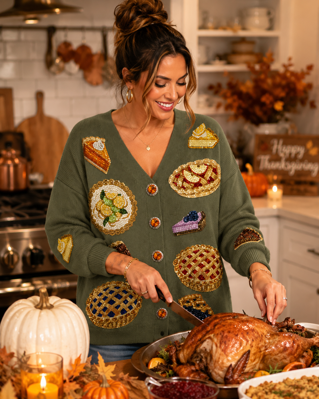 Sweet As Pie Cardigan- Green