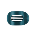 Teal With It Medium Flat Round Hair Clip