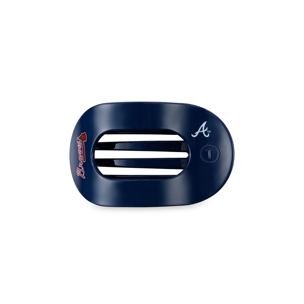 Flat Round Hair Clip | Small | Atlanta Braves