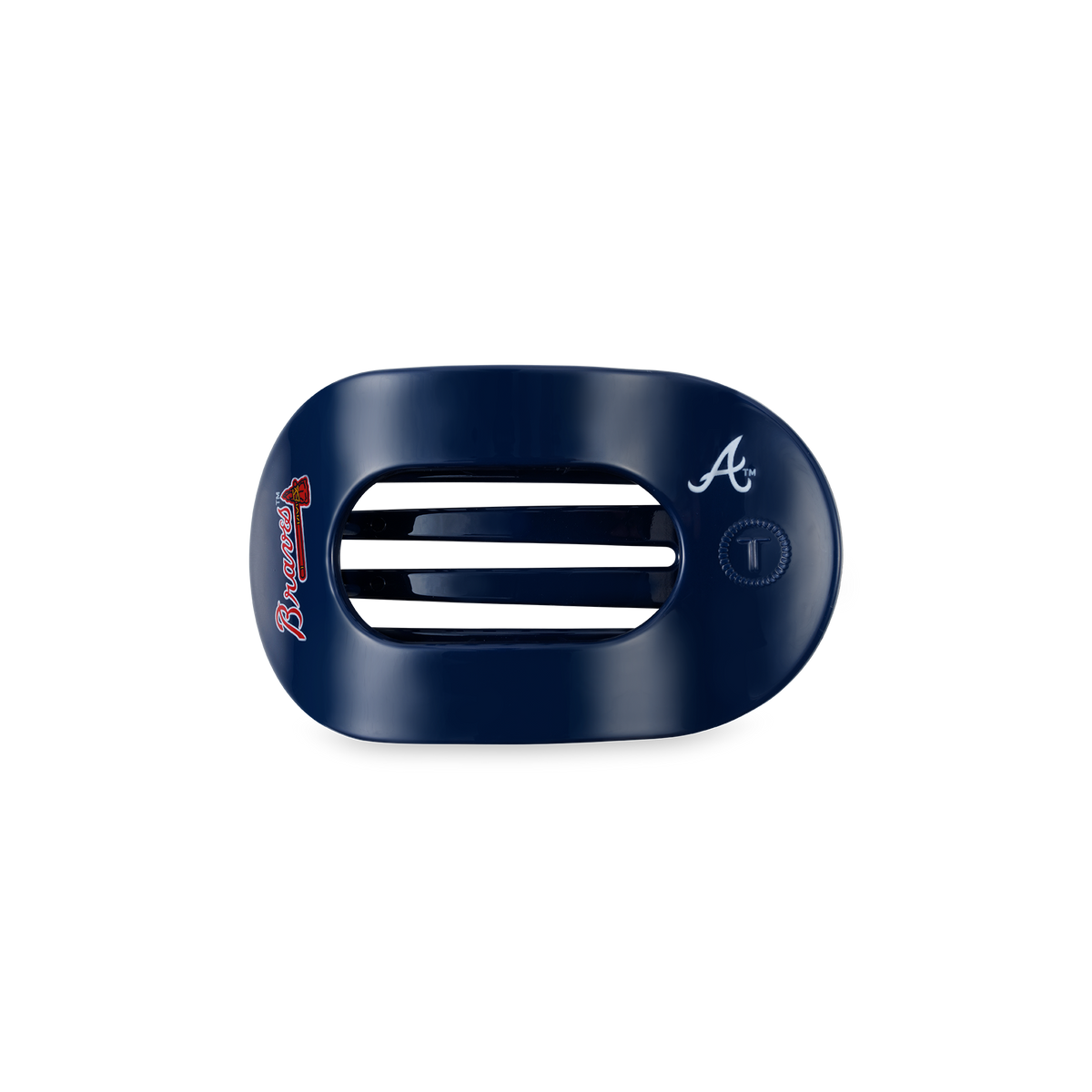 Flat Round Hair Clip | Small | Atlanta Braves