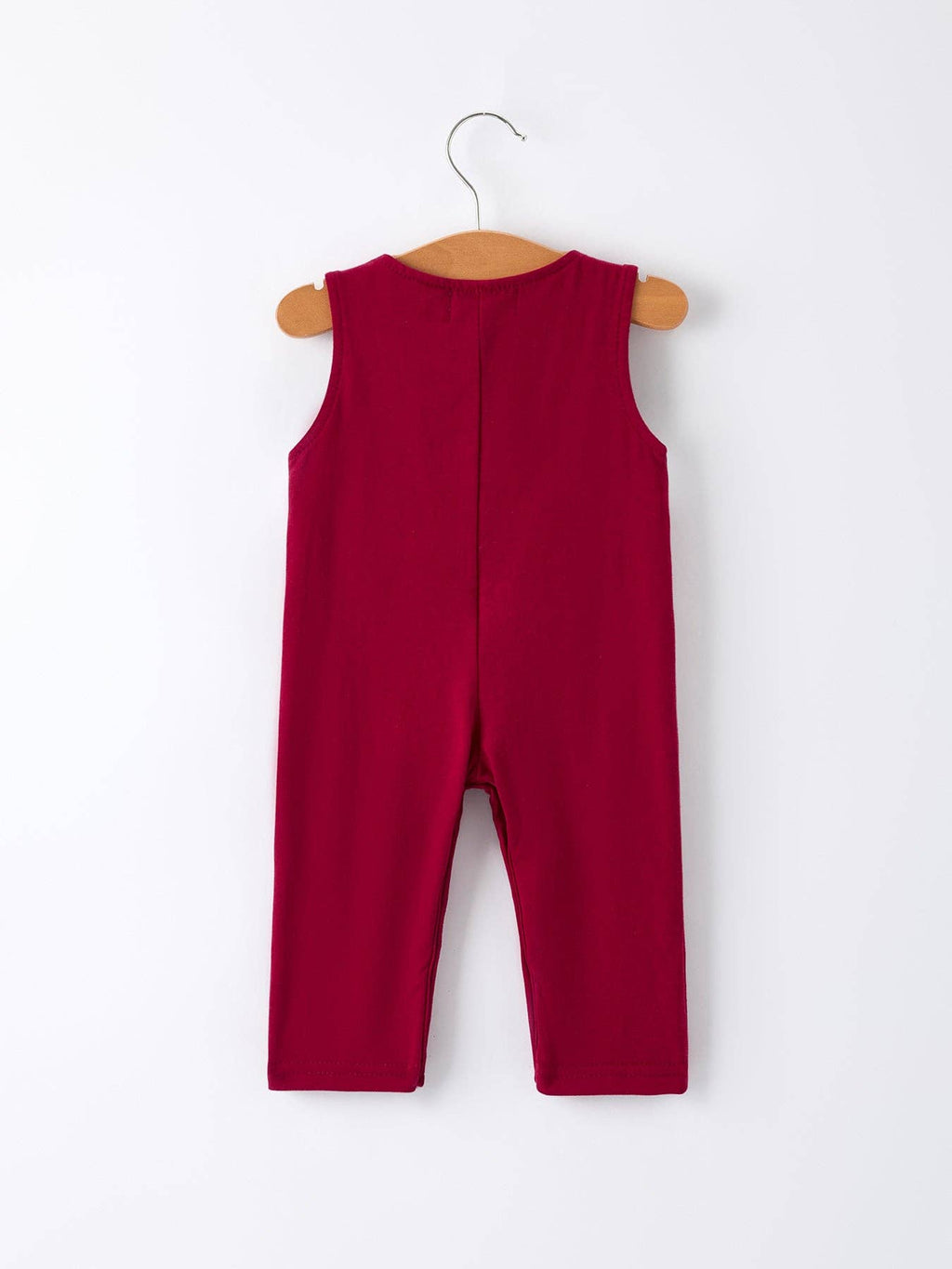 Christmas Tree Dog Embroidered Romper- Red