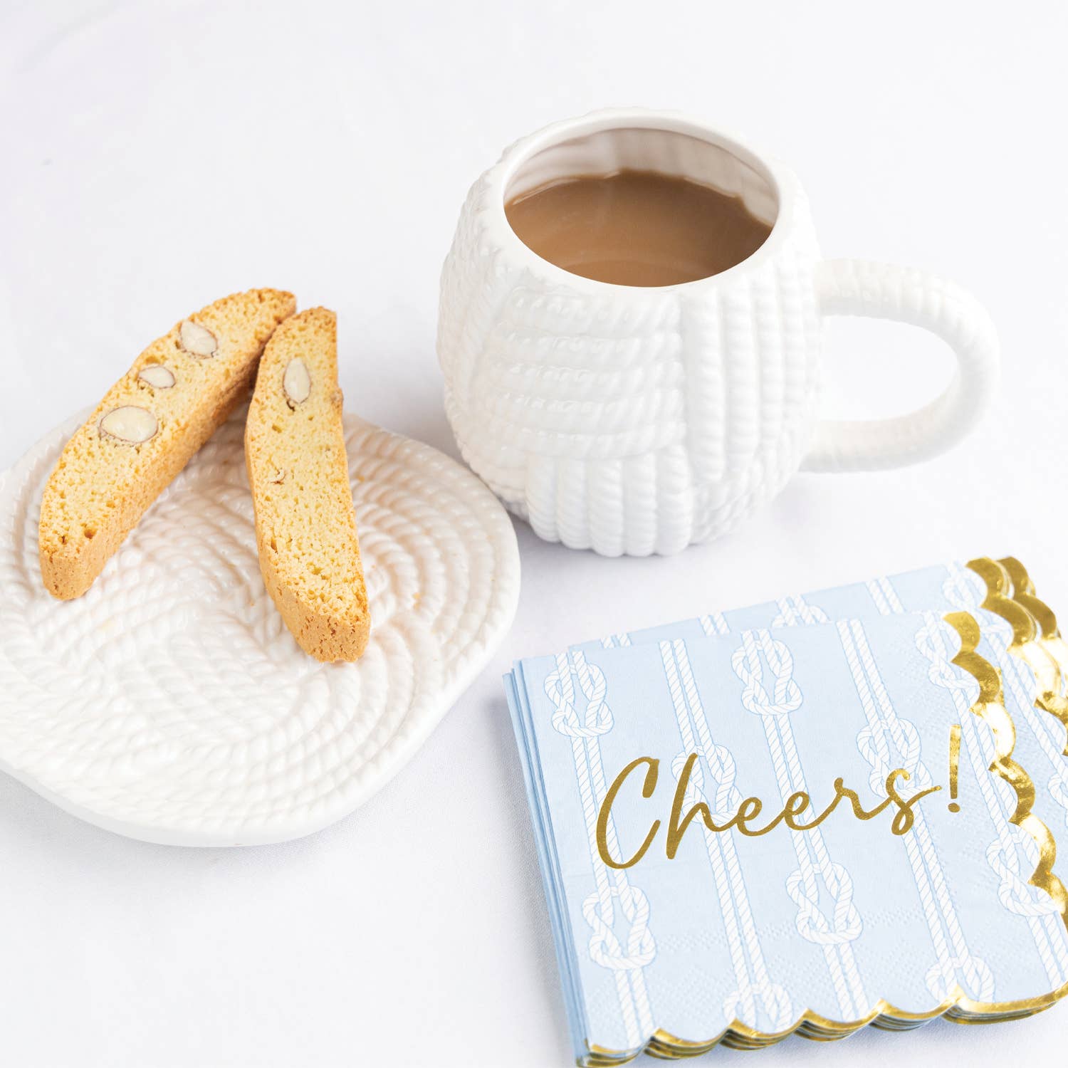 Nautical Knot Paper Beverage Napkin Packs