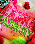 Extra Grinchy Faux Sequin Sweatshirt- Pink