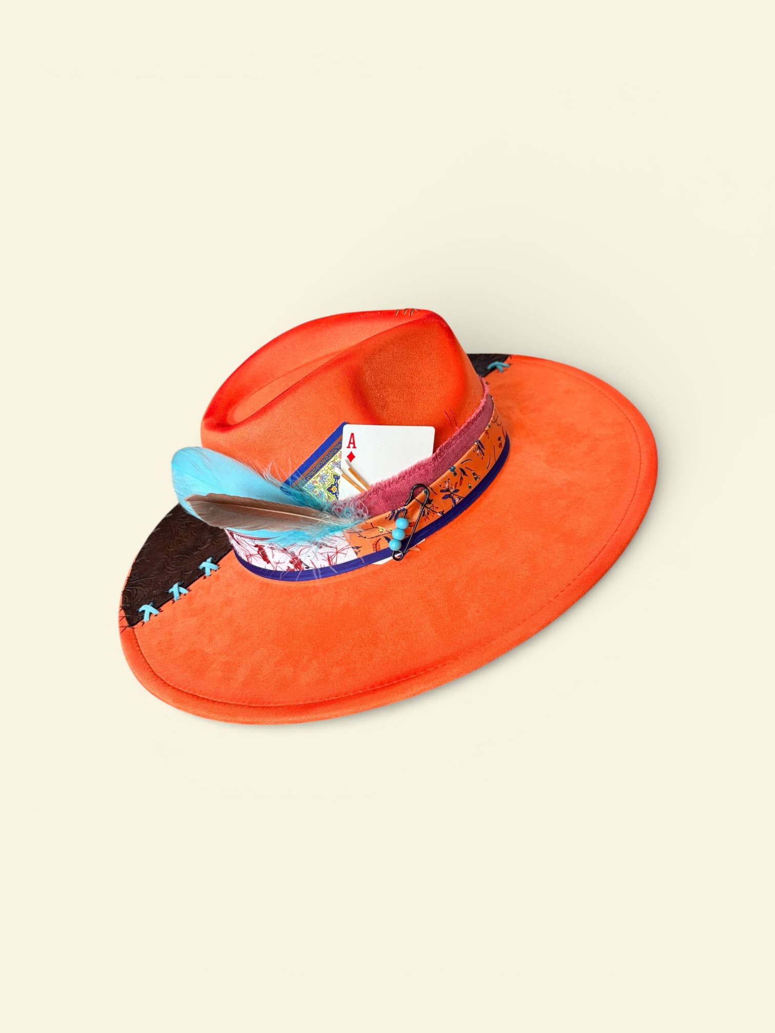 Wild Hearts Rancher Hat Tooled Leather Brim
