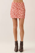 Animal Print Mini Skirt- Orange