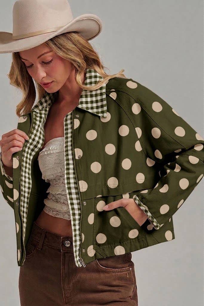 Polka Dot Oxford Barn Jacket