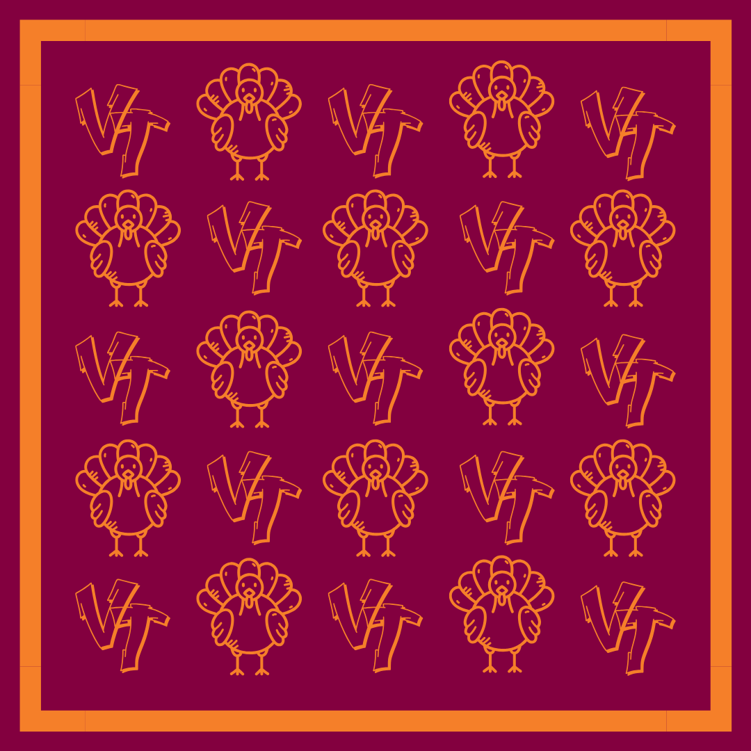Gameday Bandana Scarf- Maroon/Orange
