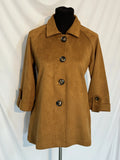 Button-Up Suede Jacket- Brown