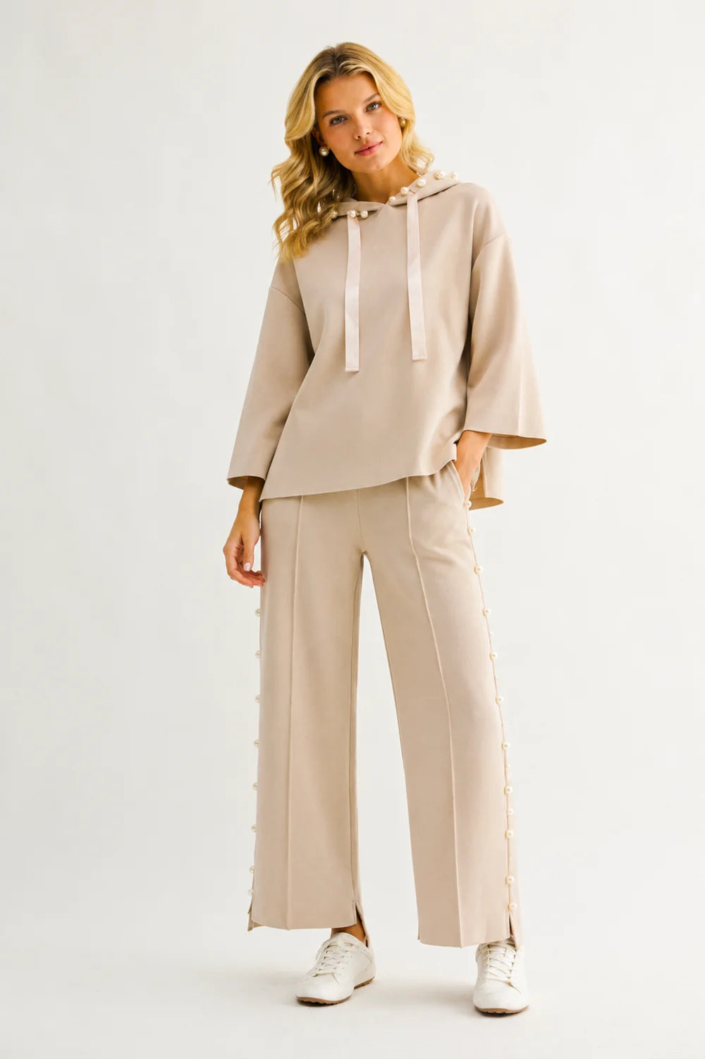 Farrah Pearl Pant- Taupe