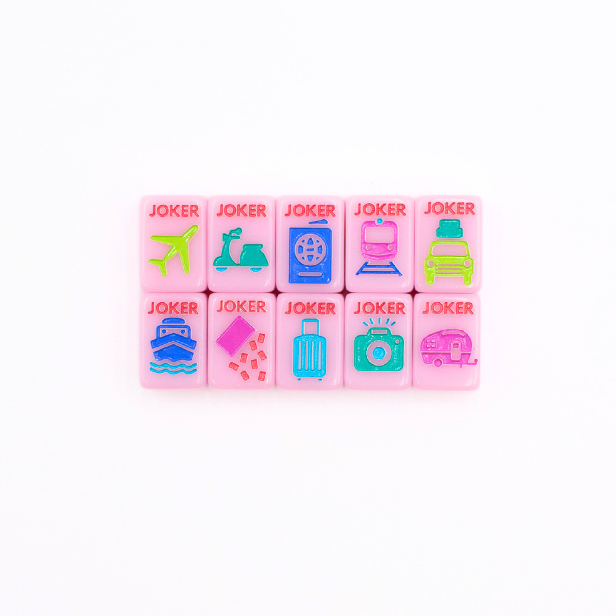 Mini Travel Mahjong Set- Pink