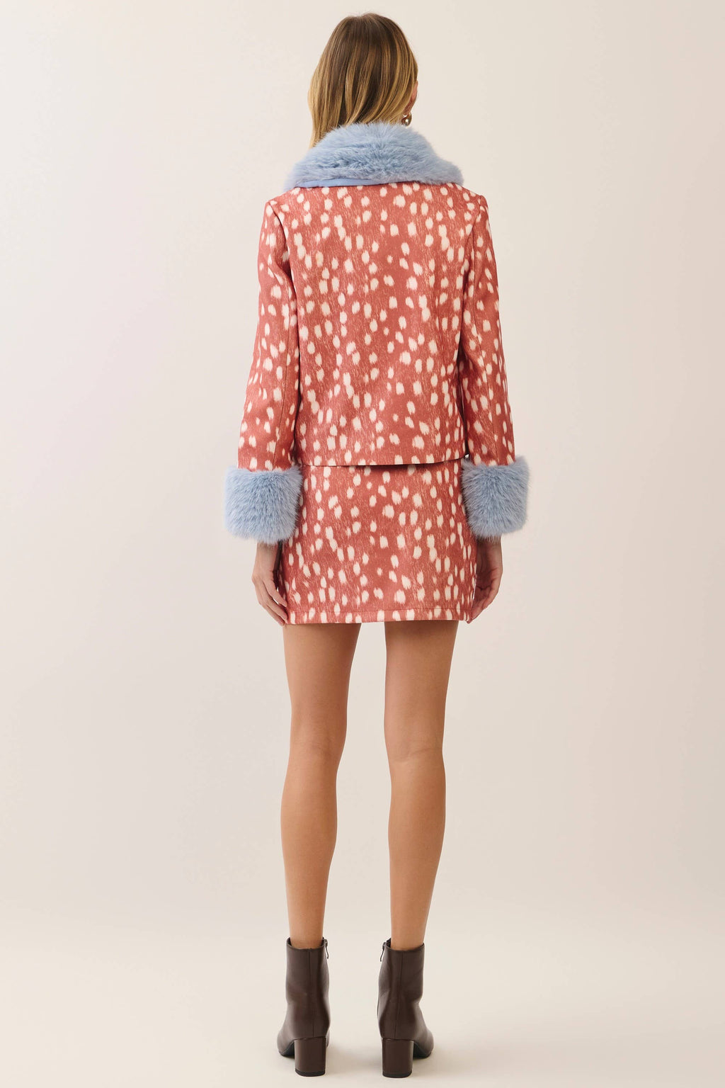 Animal Print Mini Skirt- Orange