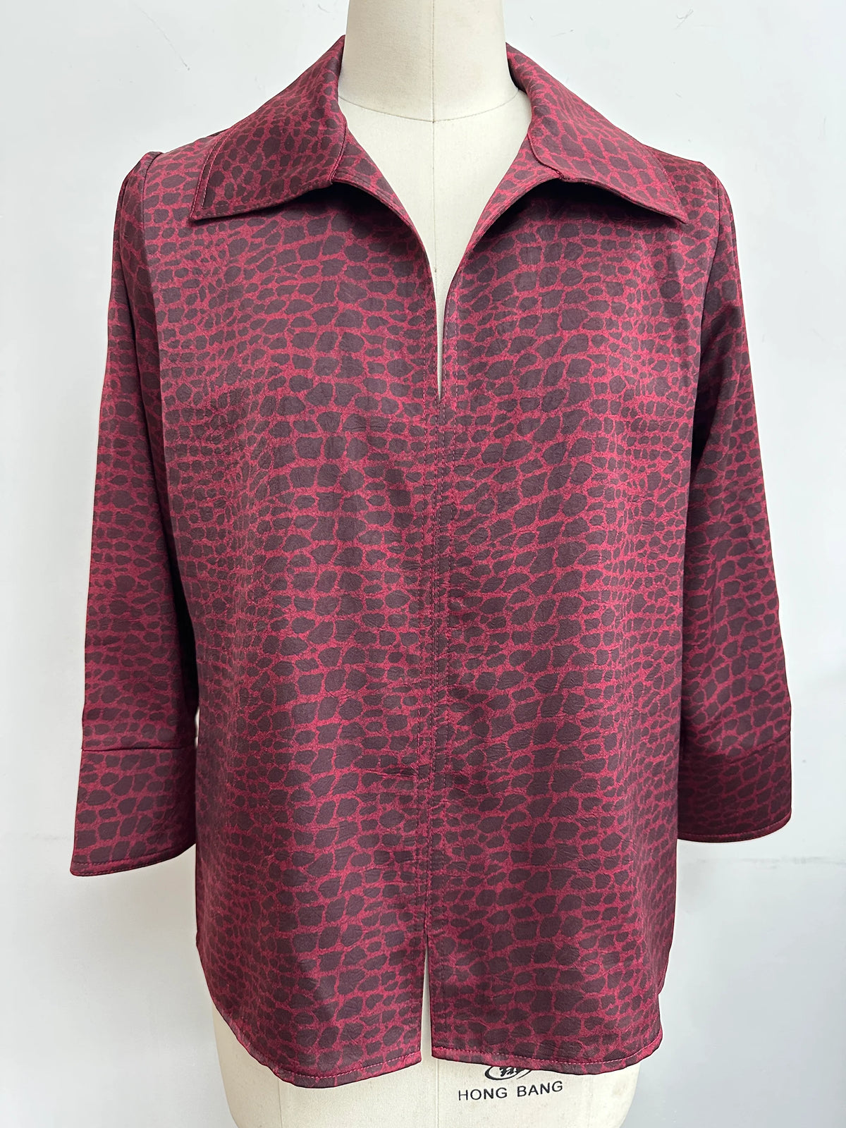 Animal Print Blouse- Red