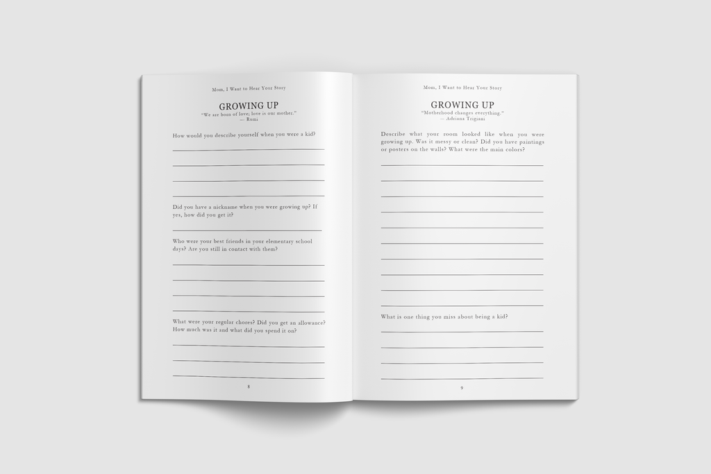 Mom, I Want to Hear Your Story; Guided Journal