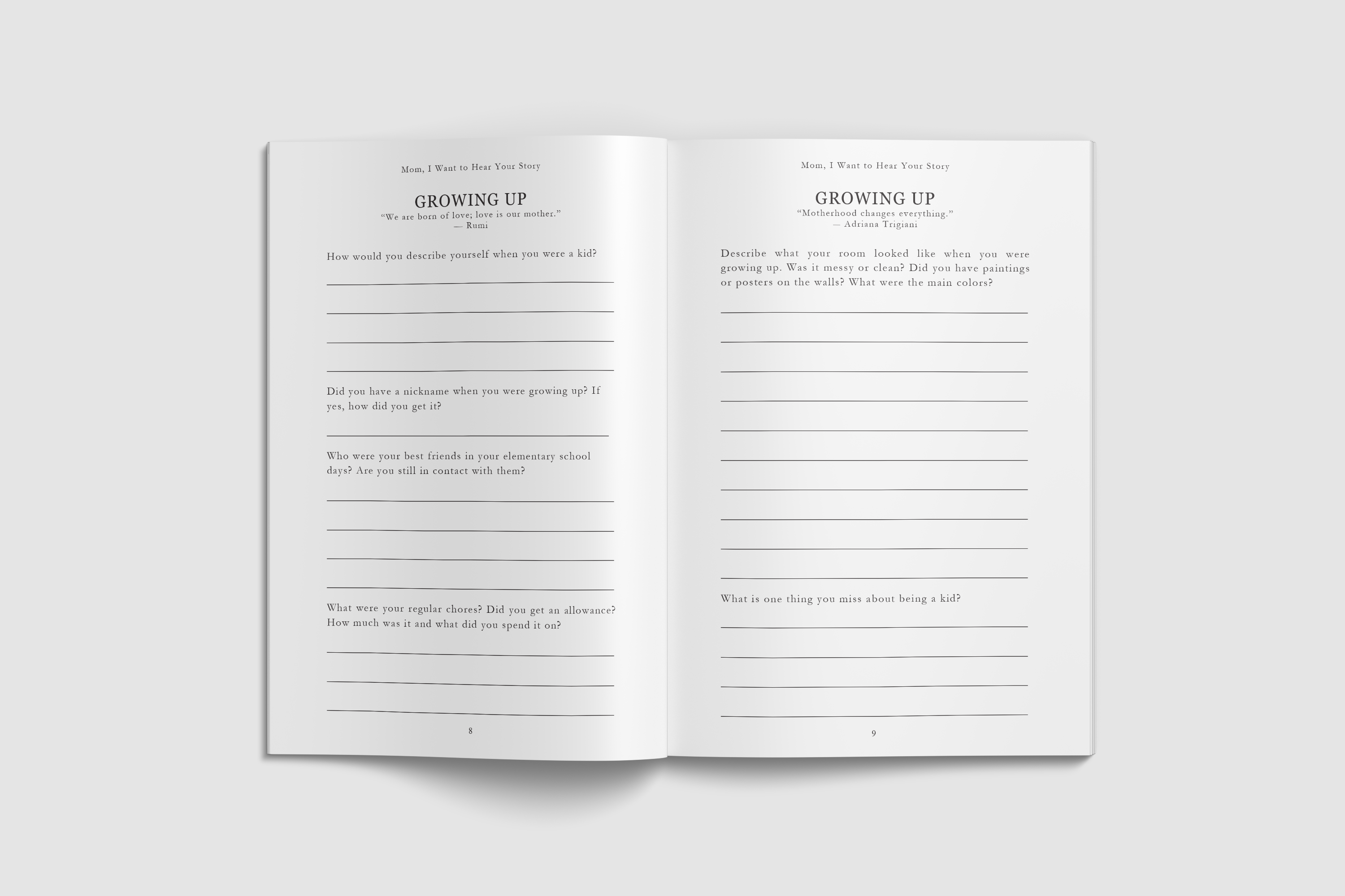 Mom, I Want to Hear Your Story; Guided Journal