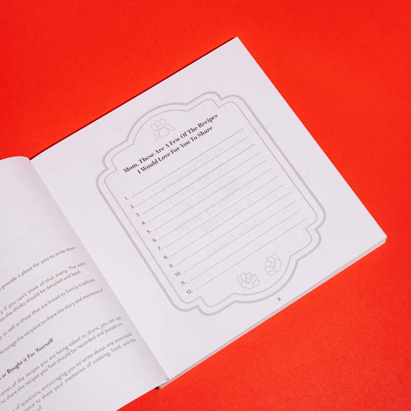 Mom, I Want to Learn Your Recipes; Hardback Book