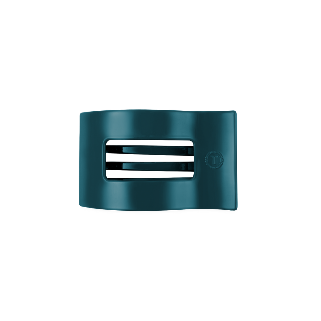 Teal With It Small Flat Rectangle Hair Clip