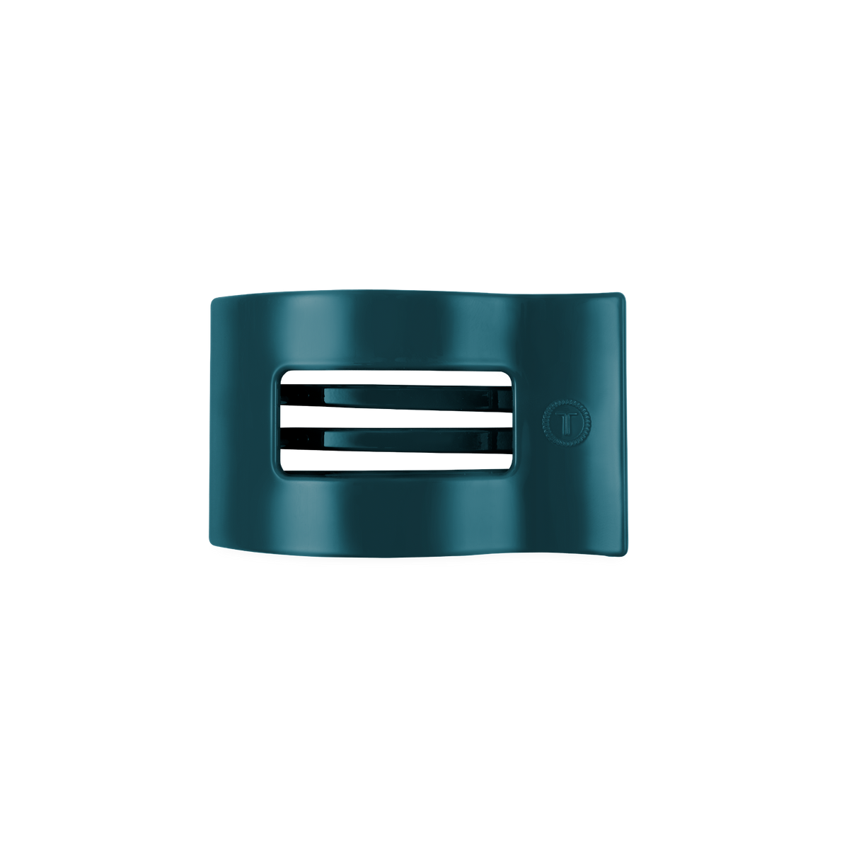 Teal With It Small Flat Rectangle Hair Clip