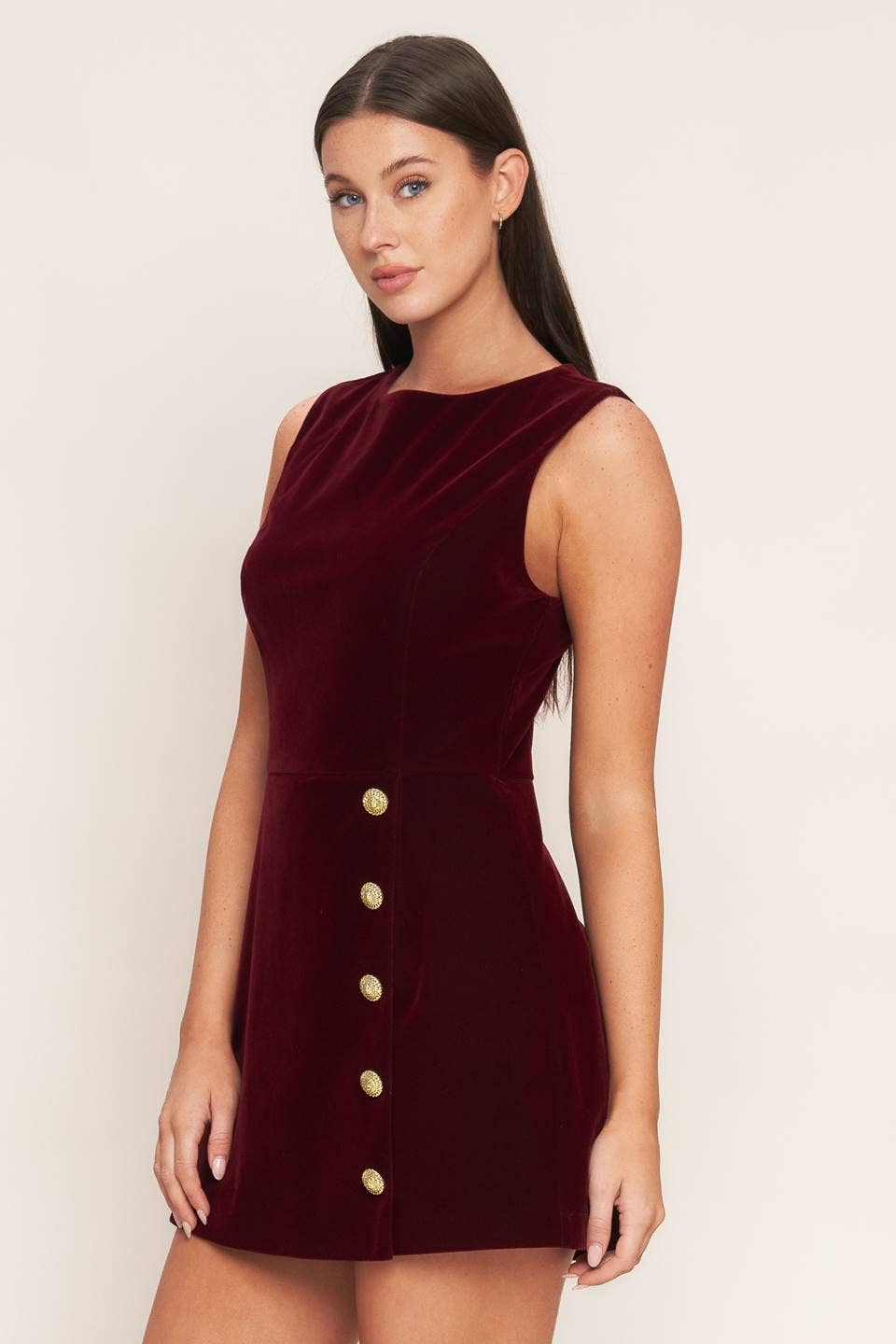 Velvet Romper- Burgundy