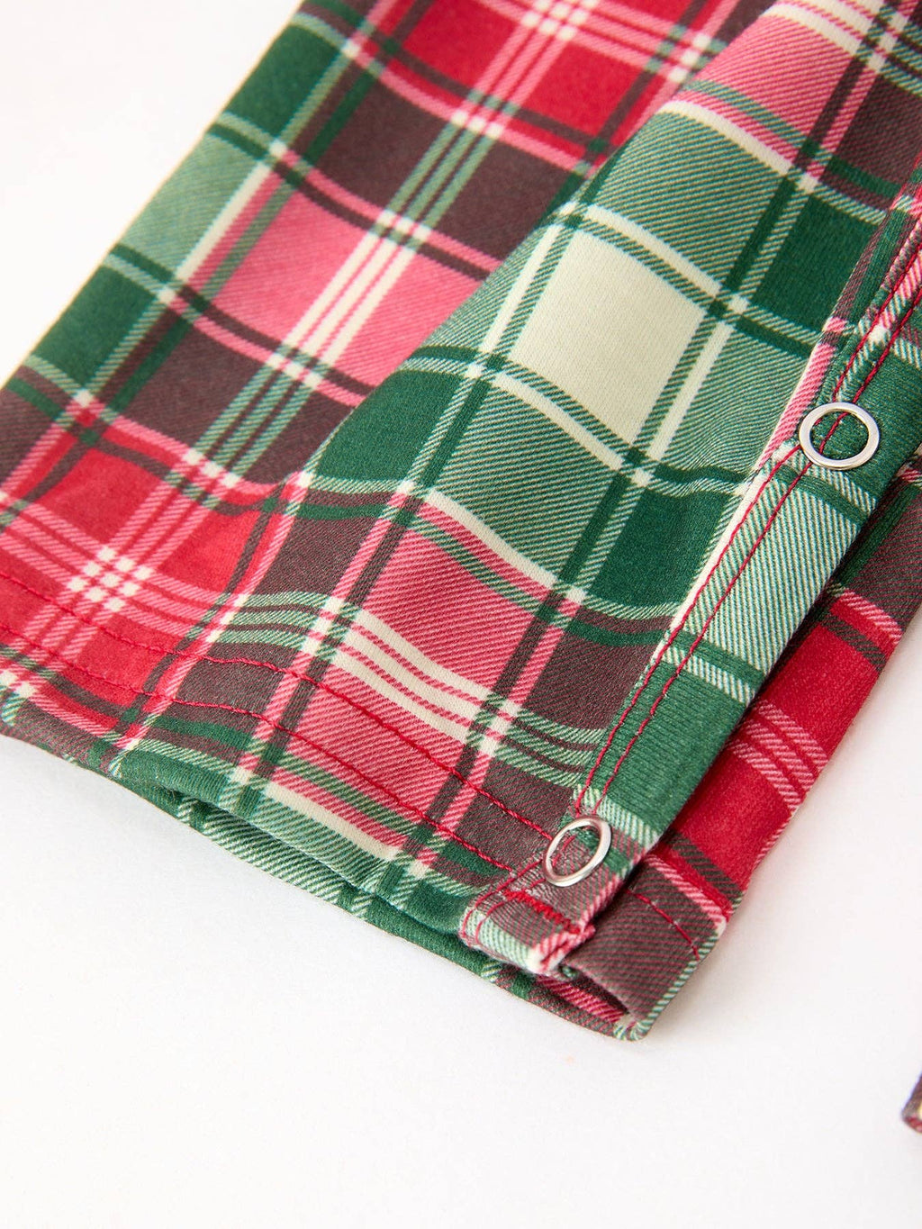Christmas Plaid Smocked Holiday Jonjon- Red/Green