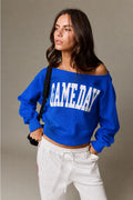 Game Day Sweatshirt- Blue/White