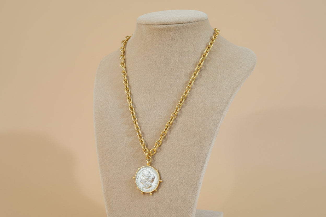 Silver Pendant/Gold Chain