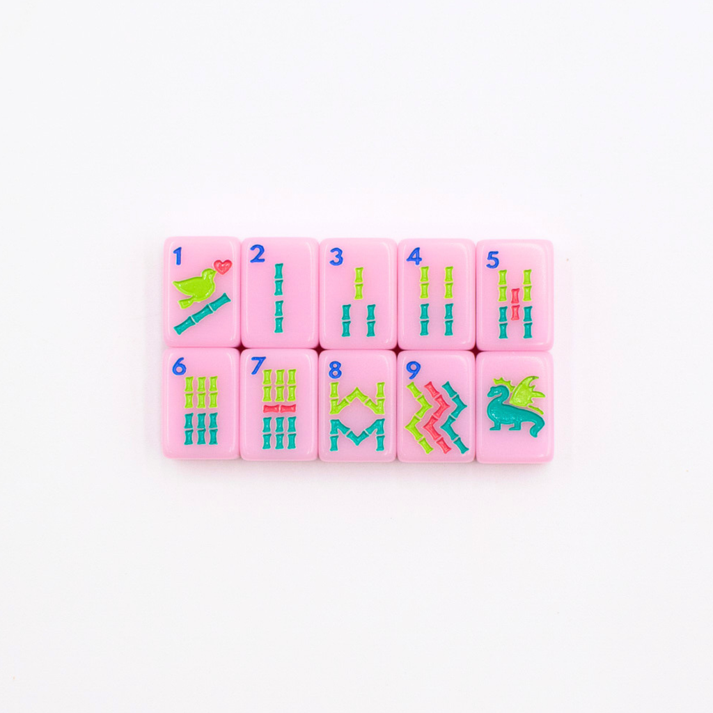 Mini Travel Mahjong Set- Pink