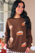 Sweet As Pumpkin Pie Luxe Pullover- Brown