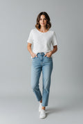 Short Slvs Allover Lace Top- White