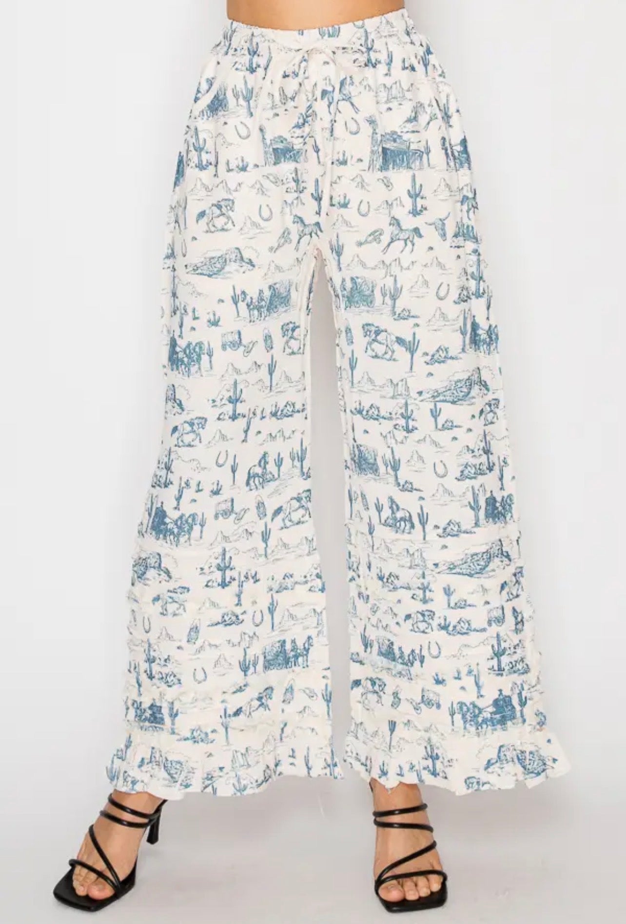 Drawstring Pants- Blue